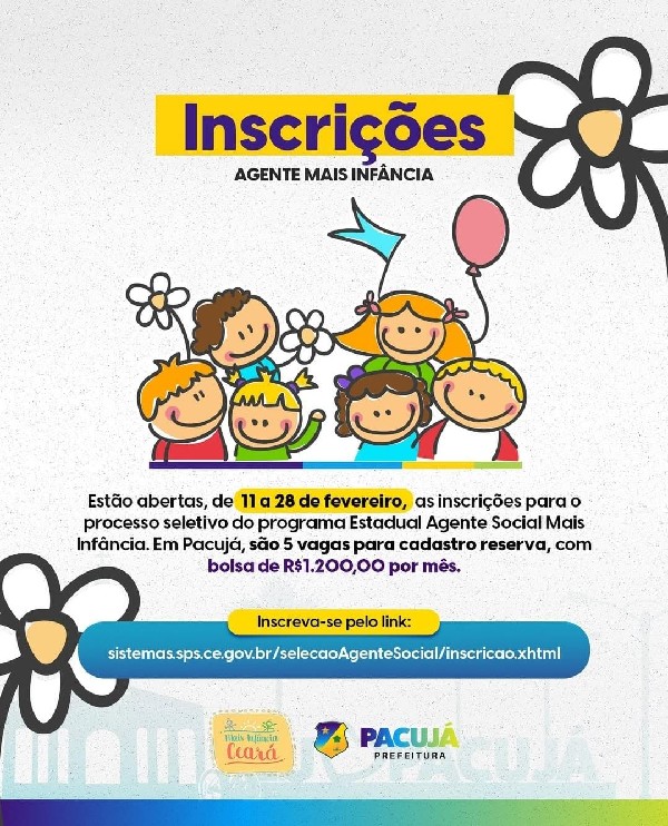 Inscrições Agente Mais Infância!